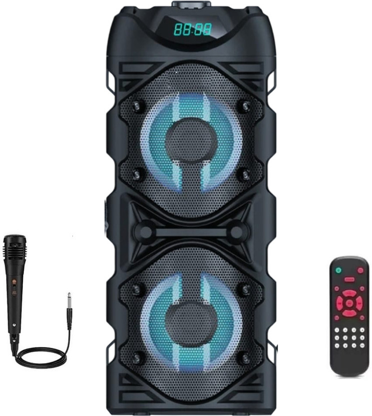 LIMBRO home Theatre TWS Mode FM USB AUX BLUETOOTH KARAOKE WIRED MIC RGB LIGHT 1000 W Bluetooth Tower Speaker(Black, 2.0 Channel)