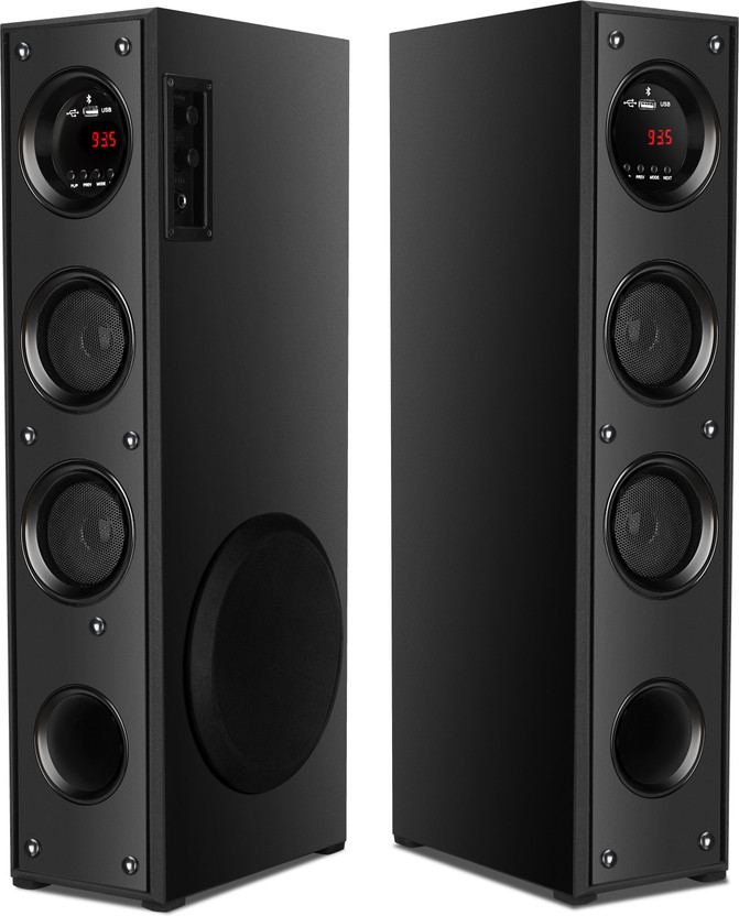 RZG Multimedia Dj Box Music System Home theatre 120 W Bluetooth Tower Speaker(Black, 2.1 Channel)