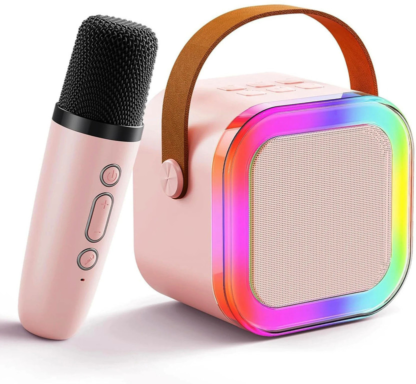 Wanzhow Wanzhow Kids Karaoke with Microphone, Mini Wireless Speaker, Color ful LED 3 W Bluetooth Tower Speaker(Pink, MULTIPLE, Stereo Channel) - Flipkart Deal