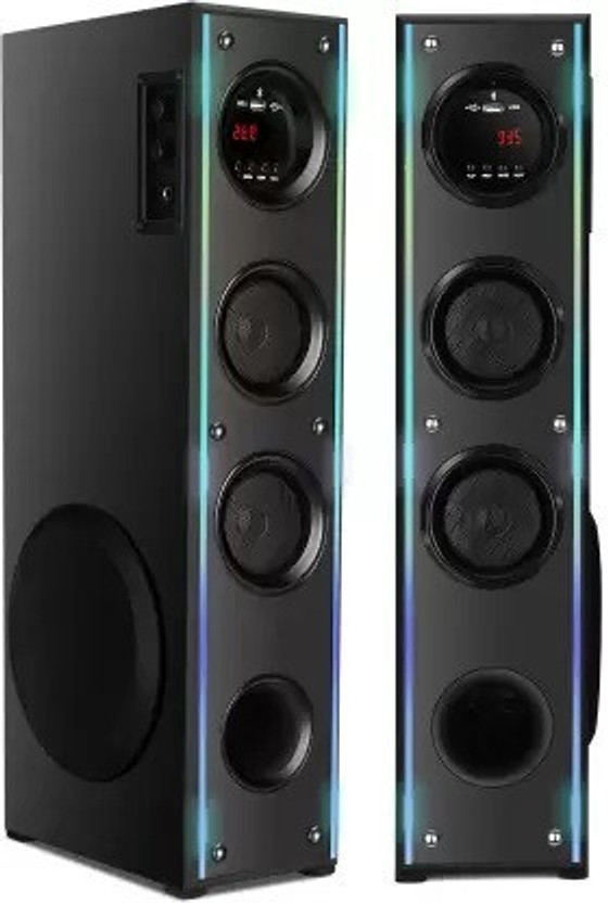 Yoment Dj Multimedia Tower Speaker Dj System Home Speaker 100 W Bluetooth Tower Speaker(Black, 3 Channel)