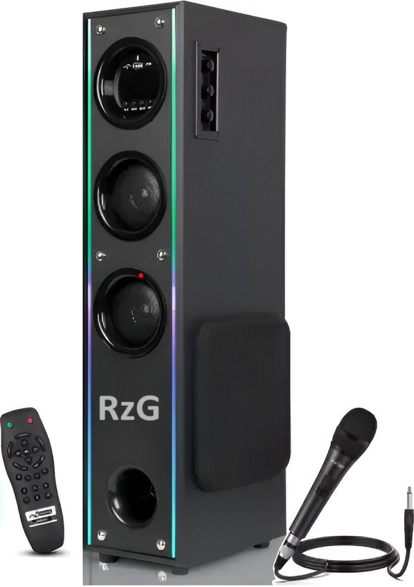 RZG Bt music system home theater 90 W Bluetooth Tower Speaker(Black, 3 Channel)