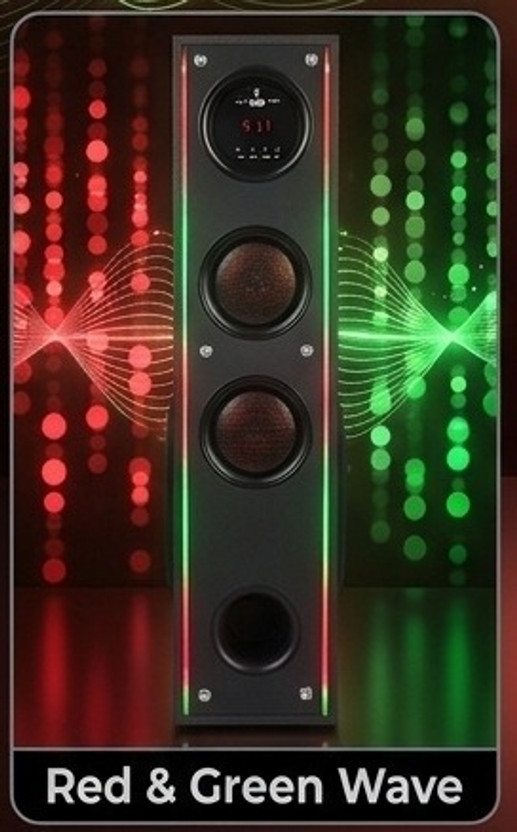 RZG DeepBass Pro 525 Dj Sound Music System Home theater 60 W Bluetooth Tower Speaker(Black, 2.1 Channel)