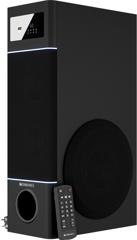 ZEBRONICS Tono, Subwoofer Driver, Bluetooth v5.1, USB, AUX, Karaoke, Mic Input, RGB 50 W Bluetooth Tower Speaker(Black, Mono Channel)
