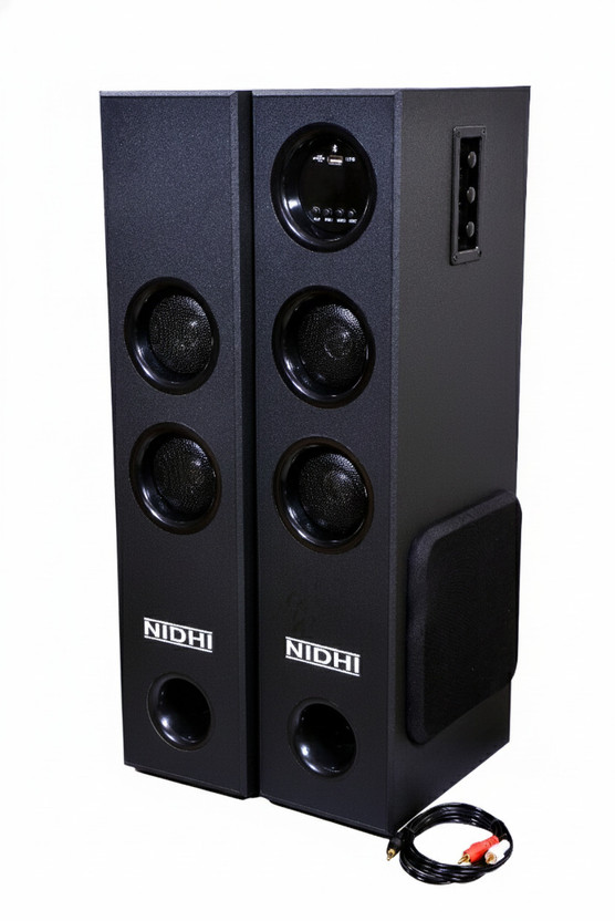Nidhi UTRA PRO Double TOWER With Remote 120 W Bluetooth Tower Speaker(Black, 4.2 Channel)