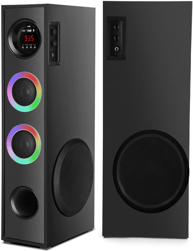 liluns Tower Multimedia Speaker System Remote 100 W Bluetooth Tower Speaker(Black, 3 Channel)