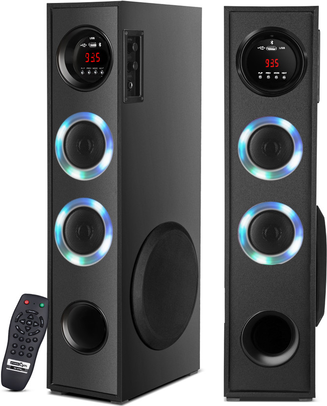 RZG Turbo 2.0 Avanti Boost High Bass Home Theater Speaker 120 W Bluetooth Tower Speaker(Black, 3 Channel)