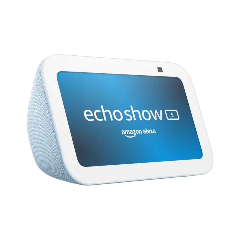 Alexa Echo Show 5 | Smart display with Alexa, 2x bass & camera for home monitoring with Alexa Assistant Smart Speaker(Cloud Blue)