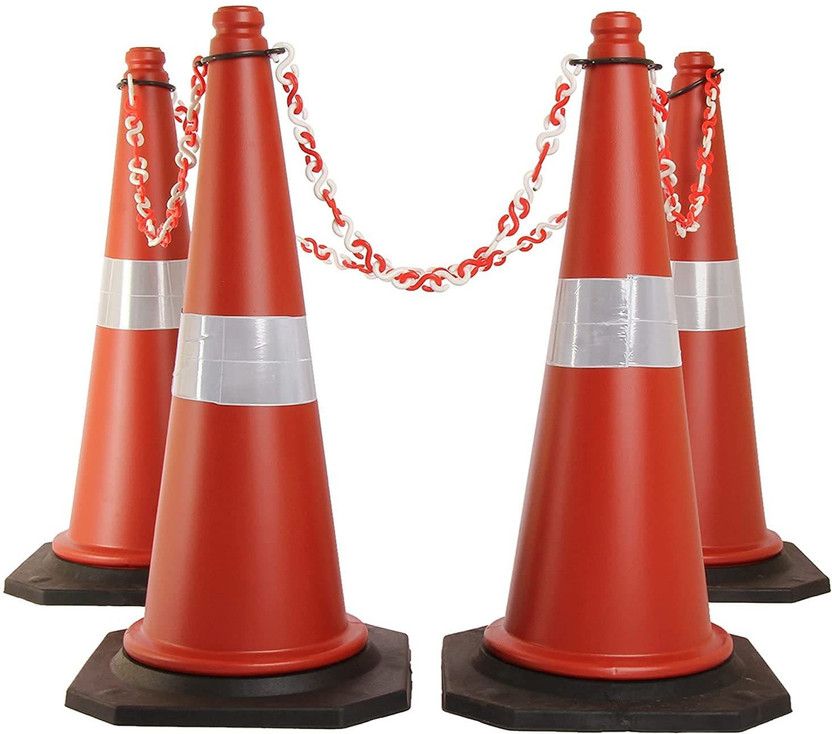 B K Jagan and Co Road Traffic Cone Traffic Safety Cone (Pack of 4 ) -154 Speeder Tool(88 cm)