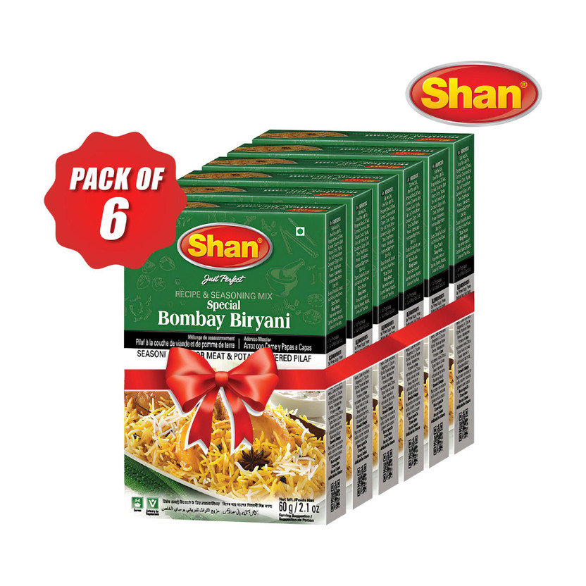 SHAN Bombay Biryani Masala Pack of 6 (Imported)(6 x 60 g)