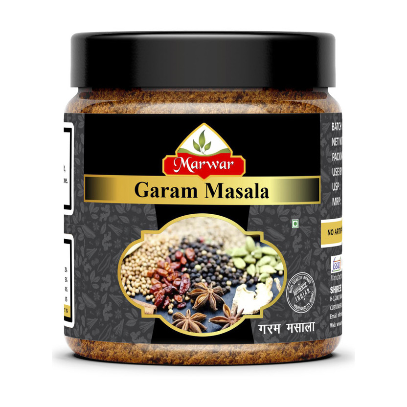 Marwar Quality Garam Masala Powder | Blended Spice & Whole Masala for Authentic Taste(200 g)