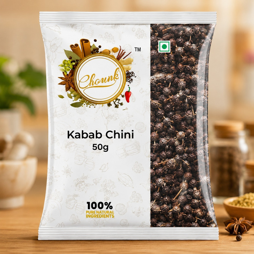 CHOUNK Sheetal Chini Whole 50g | Kabab Cheeni | Cubeb Berries | Tailed Pepper(50 g)