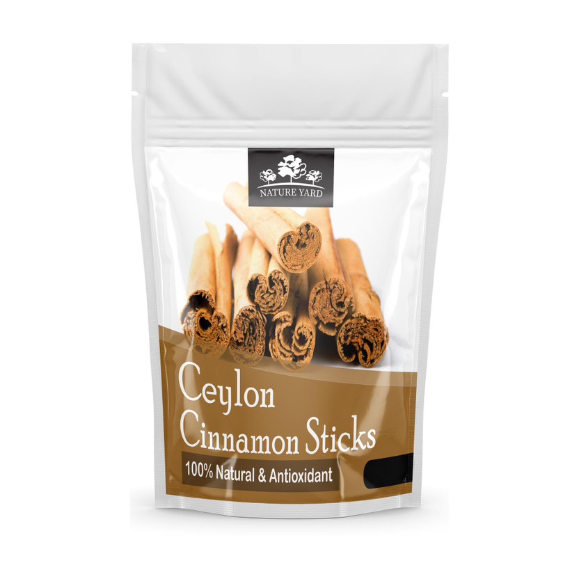 NATURE YARD True Ceylon Cinnamon Sticks / Organic Srilankan Dalchini - 100gm - Genuine Original Imported Quills For Weightloss And Cooking(100 g)