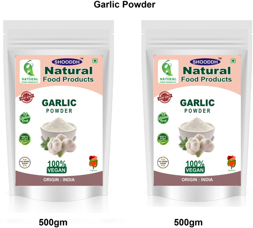 SHOODDH Discover the Finest Garlic(Lahsun) Powder in Elegant Packaging 500gm x 2 Pkt(2 x 500 g)