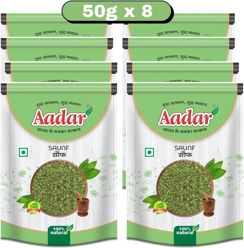 AADAR Whole Saunf 50g Pack 8((8 x 50 g)