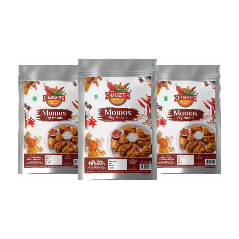 okhli musal brand Authentic Chinese Tradition Momo Fry Masala80Gx3Pk(3 x 80 g)