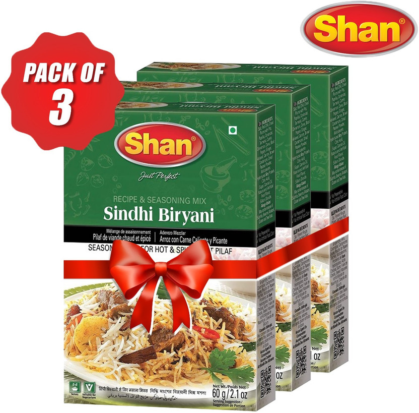 SHAN Sindhi Biryani Masala (Imported) Pack of 3(3 x 60 g)