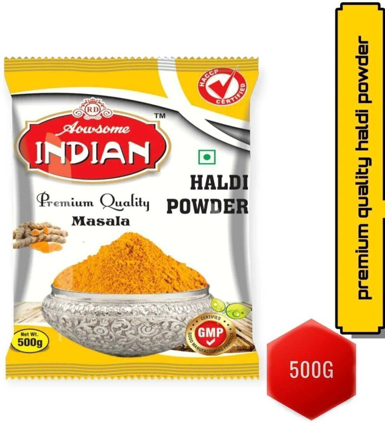 aowsome indian Premium Quality Turmeric (Haldi) Powder Natural Coloring Spice for Cooking(500 g)