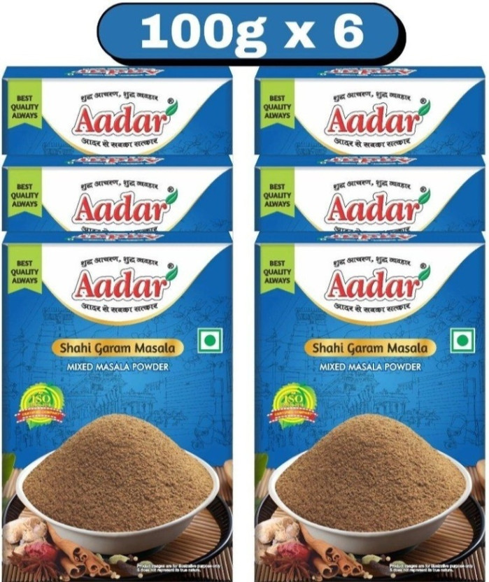 AADAR Premium Quality Shahi Garam Masala 100g Box Pack 6| a,(6 x 100 g)