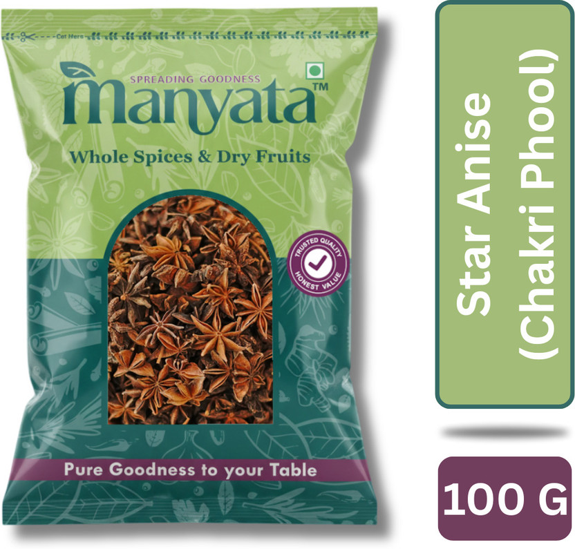 manyata Star Anise Whole, Chakri, Badhiyan Phool 100 gm(100 g)