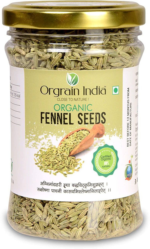 Orgrain India Organic Fennel Seeds(120 g)