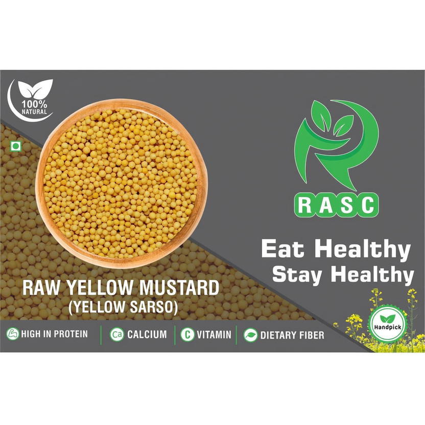 RASC Whole Yellow Mustard I Pili Sarso I Pack of 1Kg(1 kg)