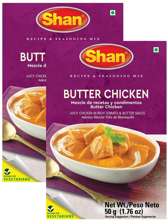 SHAN Butter Chicken Masala - Ready to Mix - Authentic Masala - 50 gms (Pack 2)(2 x 50 g)