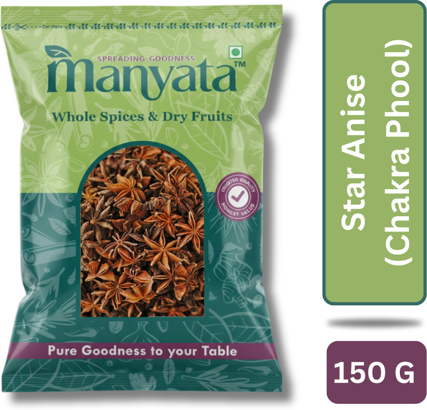 manyata Star Anise Whole, Chakri, Badhiyan Phool 150 gm(150 g)