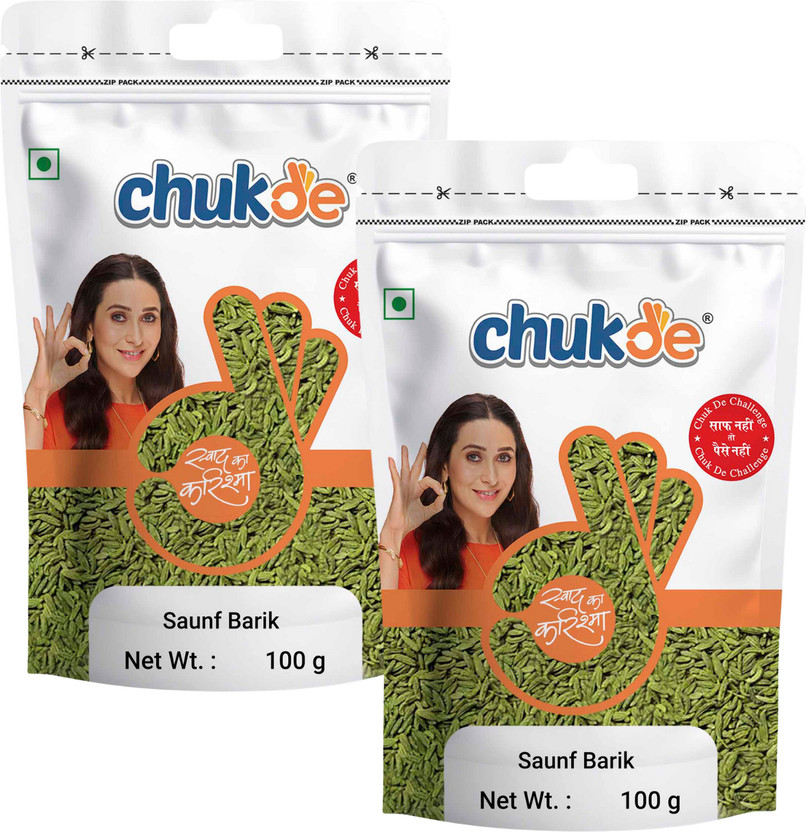 CHUKDE Barik Saunf - Small Fennel - Indian Spice - 100g X 2(2 x 100 g)