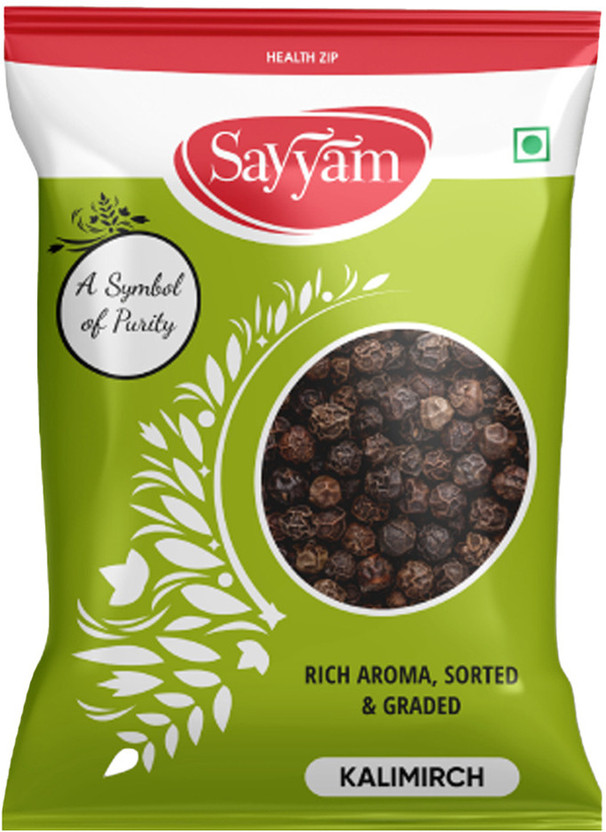 Sayyam Sayyam Kali Mirch Whole | Black Pepper | Peppercorns | Kali Miri | Gol Morich(100 g) - Flipkart Deal