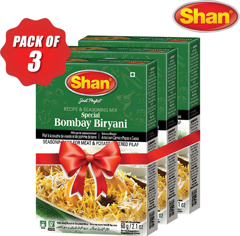 SHAN Bombay Biryani Masala (Imported) Pack of 3(3 x 60 g)