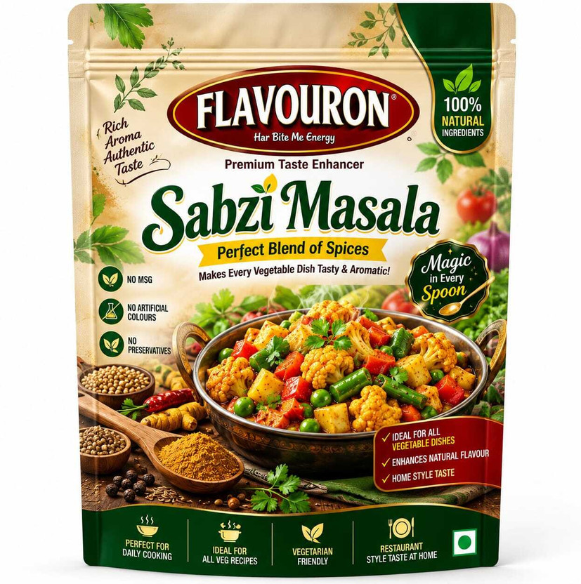 FLAVOURON Special Sabzi Masala | Mix Vegetable Masala Authentic Spices Rich Aroma & Taste(100 g)