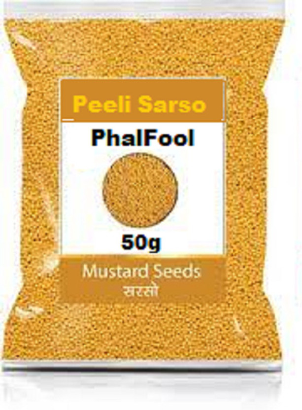 Phalfool Premium Quality Yellow Mustard Seed (Sarason),Yellow Mustard Seeds Peeli Sarso(50 g)