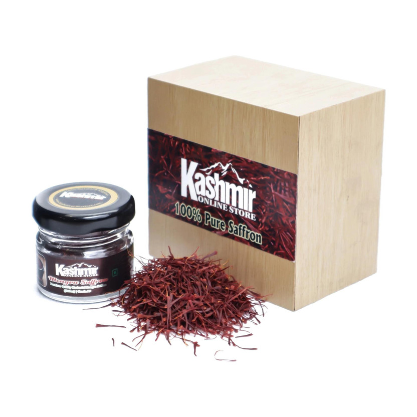 kashmir online store Original saffron/Kashmiri Kesar- Pure and High Quality Finest Saffron From Saffron Town Jandk-1 gram(1 g)