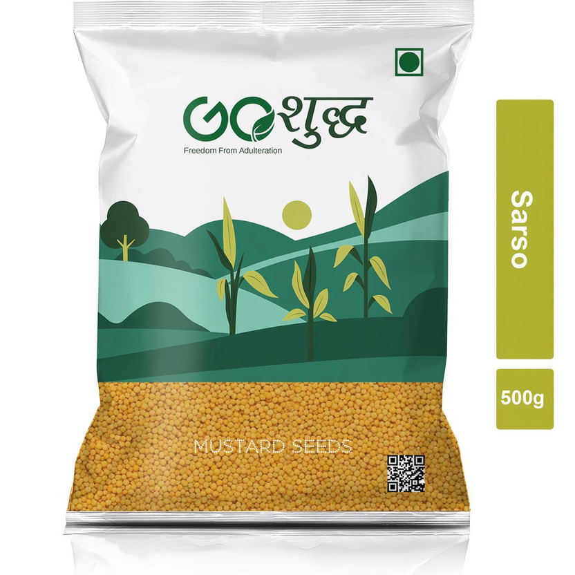 Goshudh Premium Quality Yellow Mustard Seed (Sarason)(500 g)