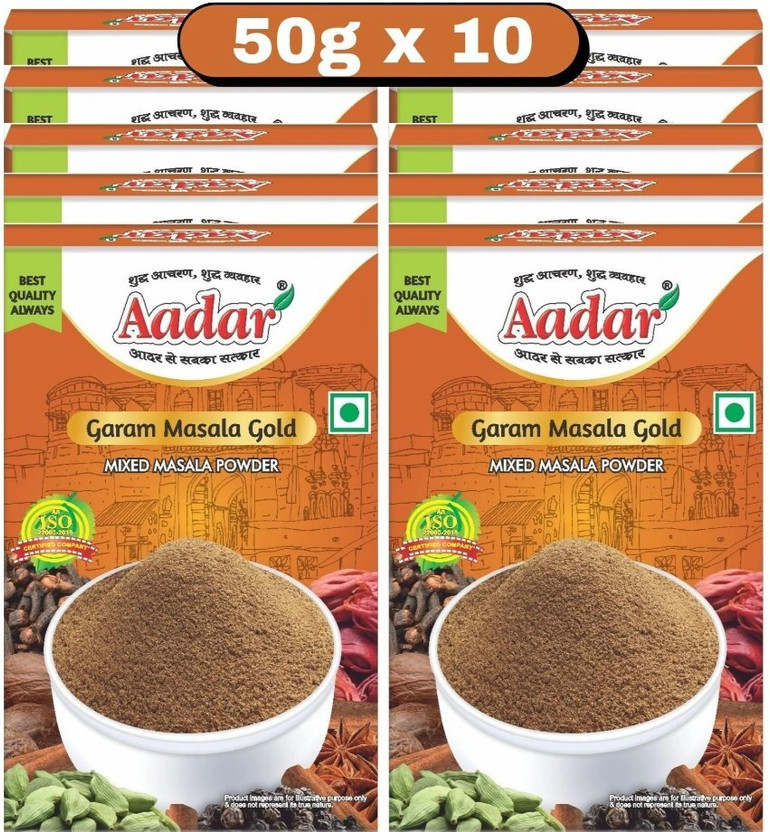 AADAR Special Ingridient Garam Masala 50g Box Pack 10((10 x 50 g)