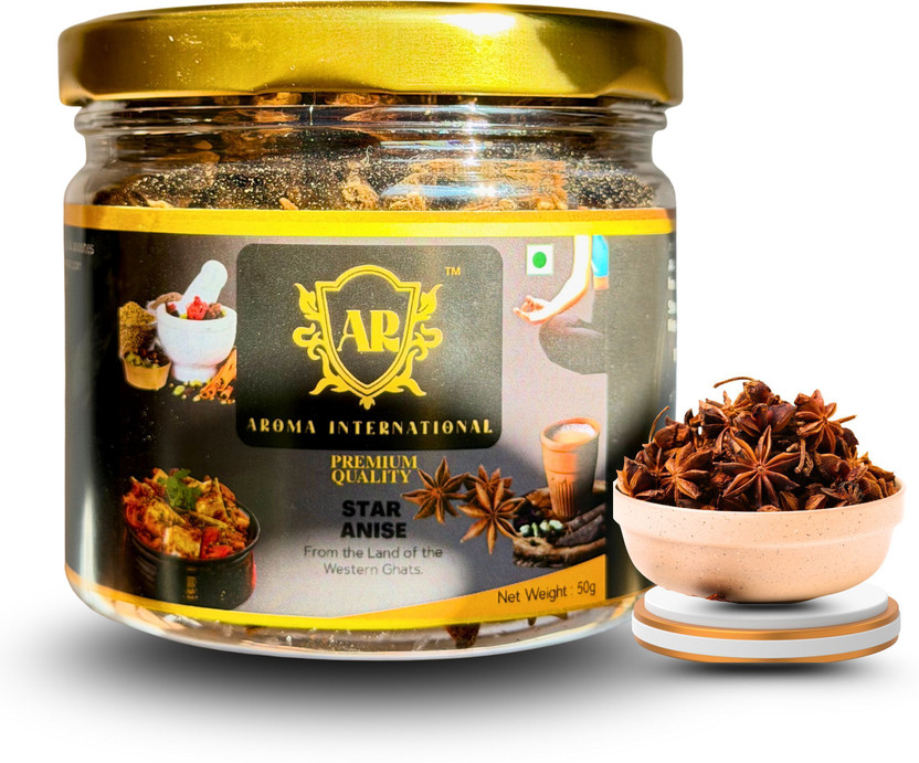Aroma International Whole Star Anise| Chakri Badhiyan Phool Whole Spice(50 g)