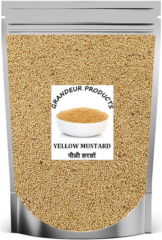 GRANDEUR PRODUCTS Yellow Mustard Seeds Peeli Sarso(50 g)