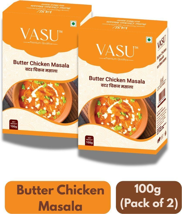 VASU Buttter Chicken Masala, Ready to Cook, Indian Masala Authentic Recipe(2 x 100 g)