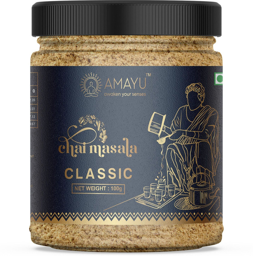 AMAYU Classic Chai Masala Powder | Blend of 7 Spices | Enhances The Taste of Tea(100 g)