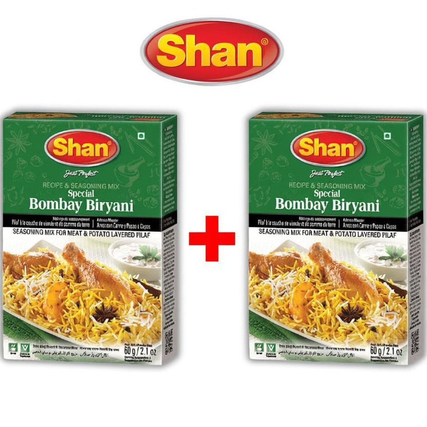 SHAN Special Bombay Biryani Masala (Imported) - Pack of 2(2 x 60 g)