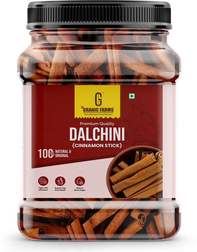 GRANIC FARMS Ceylon Cinnamon Sticks Dalchini |Strong Flavour & Aroma | Whole Spices Dalchini(100 g)