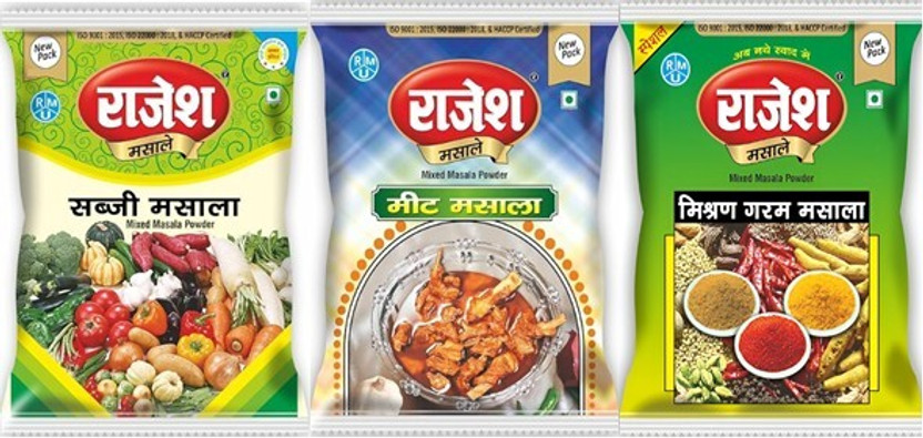 Rajesh Spices Rajesh Spl. Mishran Garam, Sabji And Meat Masala(3 x 200 g)
