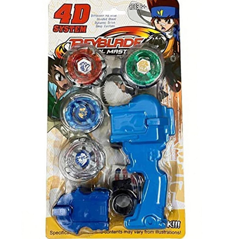 Kidzoy Beyblade 4d System Metal Masters Fury With Handle Launcher(Multicolor)