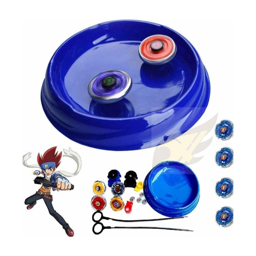 ANVIT New 4 in 1 Metal Beyb Toy Set with Stadium and 2 Launchers (4 Blade, Beyb)(Multicolor)