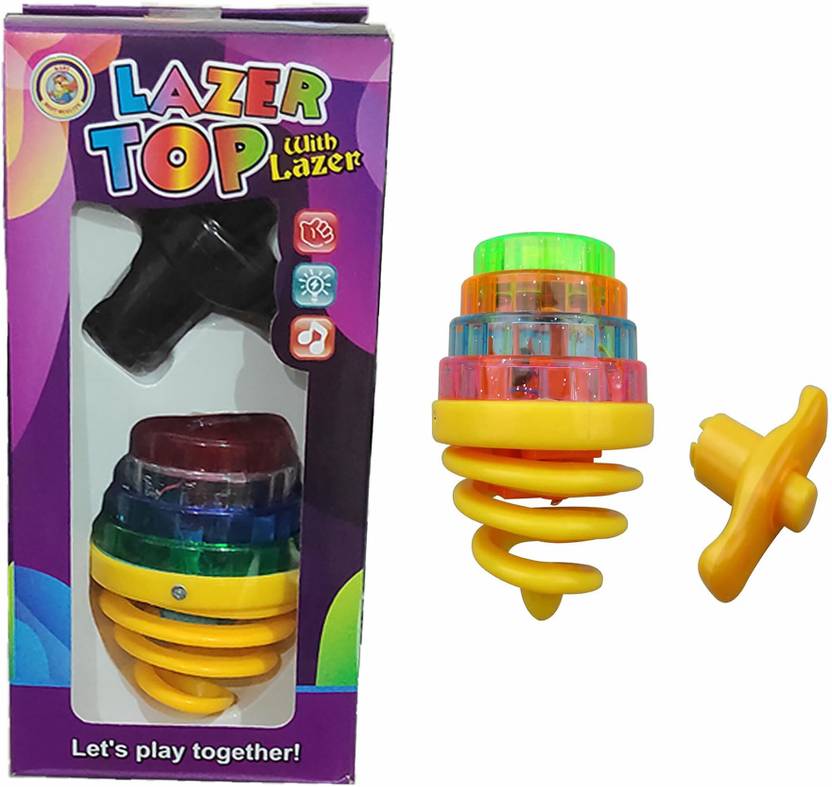 SellRider LED Light Up Flashing And Music Gyroscope UFO Spinning Top