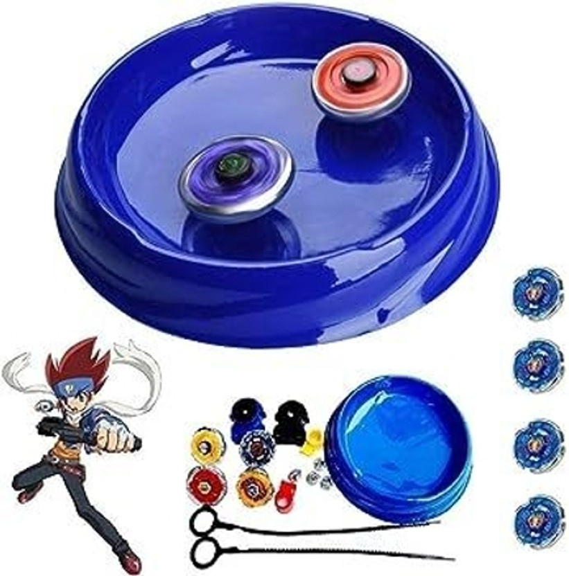 Bestie Toys BeyBlade Toy Set with Stadium and 2 Launchers With Cord(Multicolor)