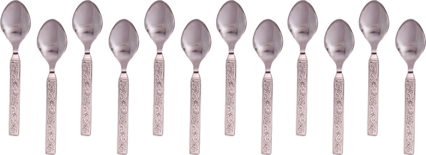 Dev Industries Stainless Steel Spoon Set for Home and Kitchen for Dining Table Stainless Steel Dessert Spoon Set(Pack of 12)