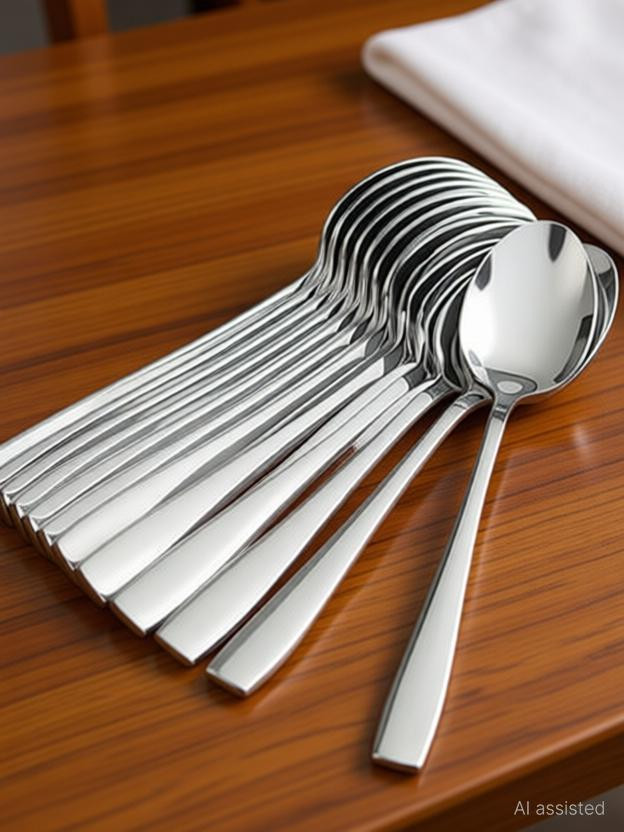 ARSCART Spoon Set (12 Pieces) Stainless Steel Cutlery Set(Pack of 12)