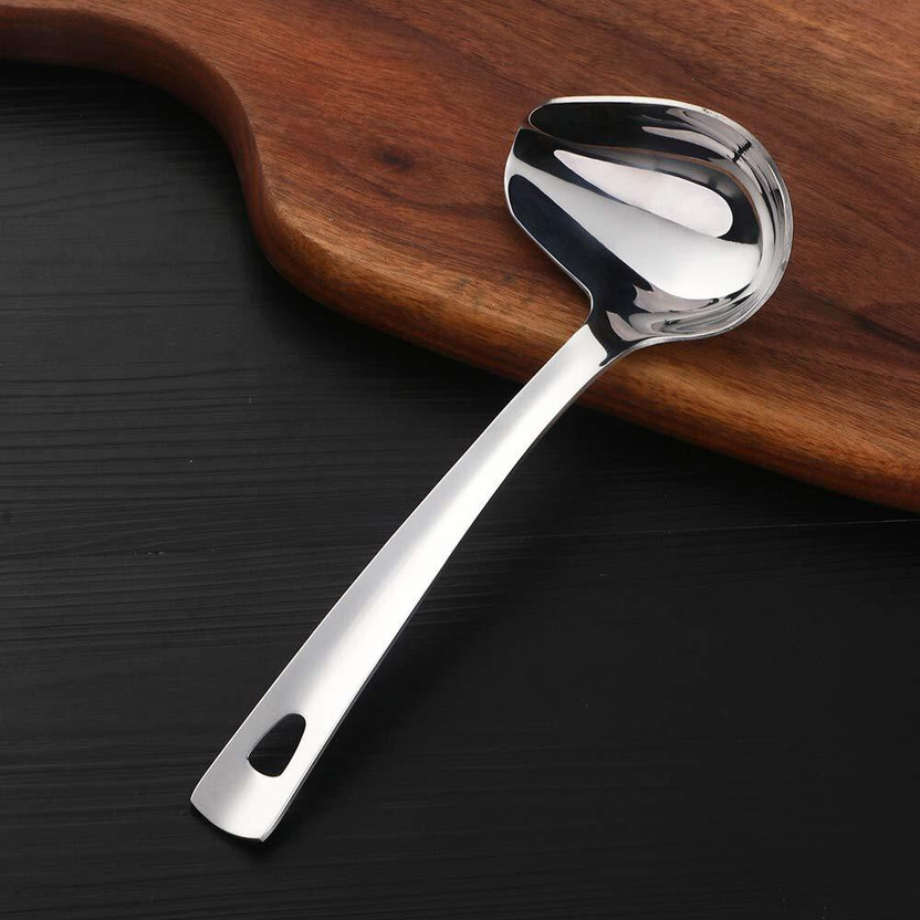 Convay Sauce Ladle, BuyGo Drizzle Spoon with Spout Gravy pack 1 Disposable Stainless Steel Cream Spoon(Pack of 1)