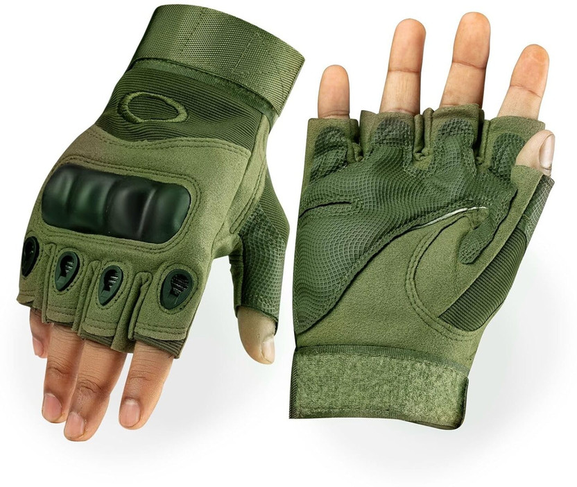 Prakavi Hand Gloves for Bike Riding/Cycling | Army Green – 1 Pair (Army Green) Riding Gloves(Green)